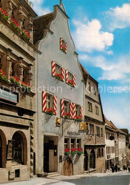 Rothenburg Tauber Gasthof güldener Greifen Altstadt