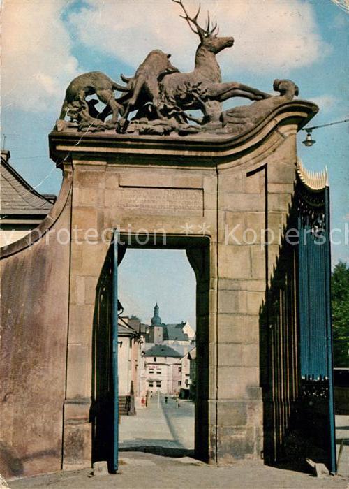 Arnsberg Westfalen Blick durchs Hirschberger Tor zum Glock