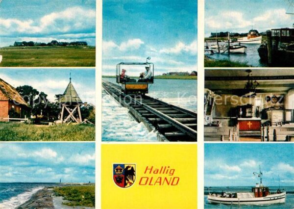Hallig Oland Panorama Hafen Lorendamm Glockenturm Fi