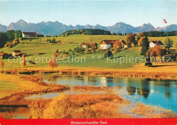 Steingaden Oberbayern Bieberschwöller See Herbststimmung Alpe