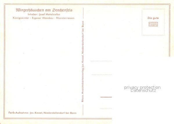 Koenigswinter Winzerhäuschen am Drachenfels Fachwerkh – Bild 2