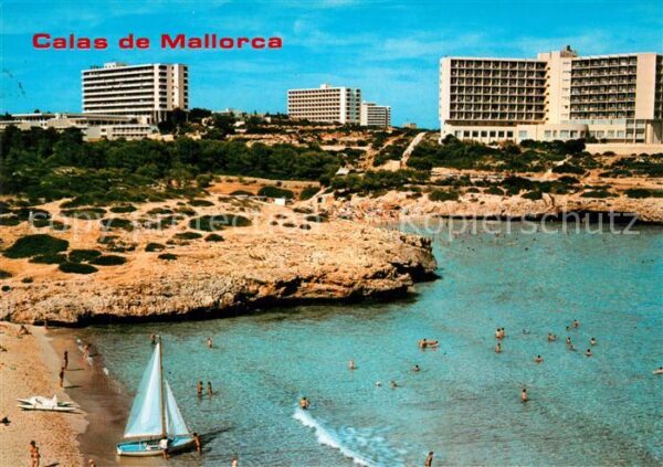 Calas de Mallorca Strand Bucht Hotels vista aerea