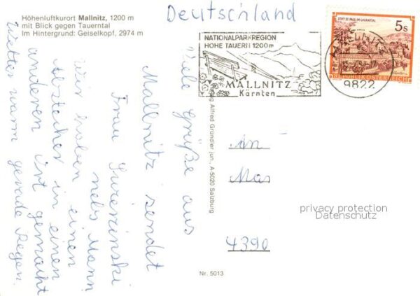 Mallnitz Kaernten Panorama Höhenluftkurort Blick gegen Ta – Bild 2