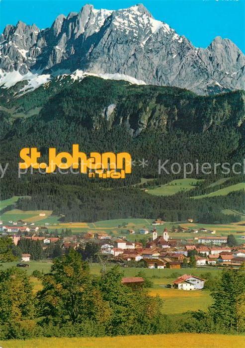 St Johann Tirol Panorama Luftkurort mit Wildem Kaiser K
