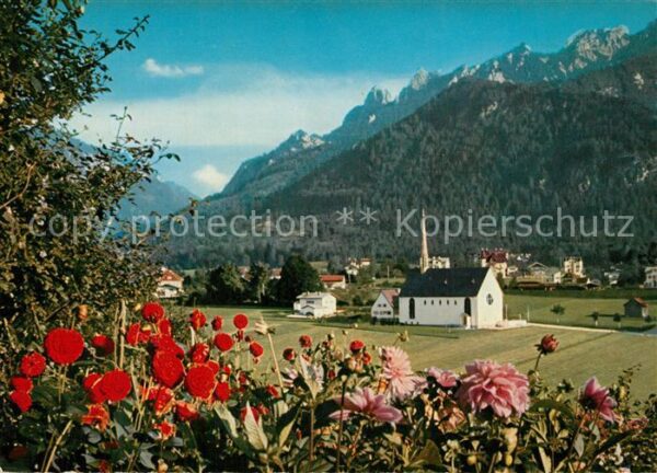 Bad Reichenhall Panorama mit Lattengebirge Blumen