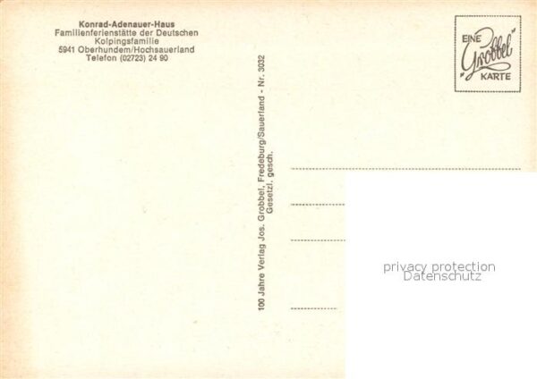 Oberhundem Konrad Adenauer Haus Ferienstätte der K – Bild 2