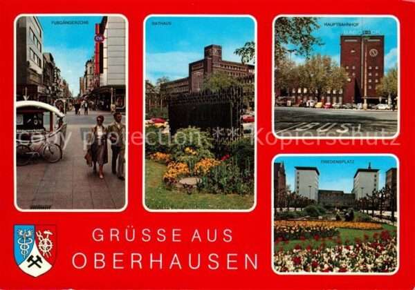 Oberhausen Fussgängerzone Rathaus Hauptbahnhof Fri