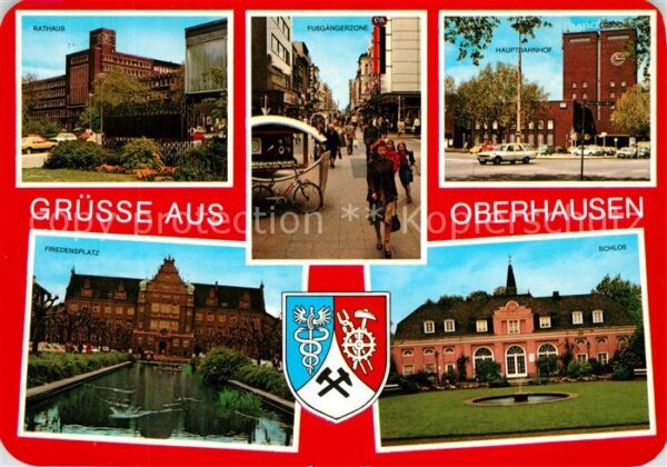 Oberhausen Rathaus Fussgängerzone Hauptbahnhof Fri