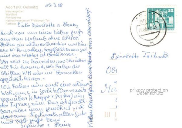 Adorf Vogtland Neubaugebiet Waldbad Pfortenberg Heimat – Bild 2