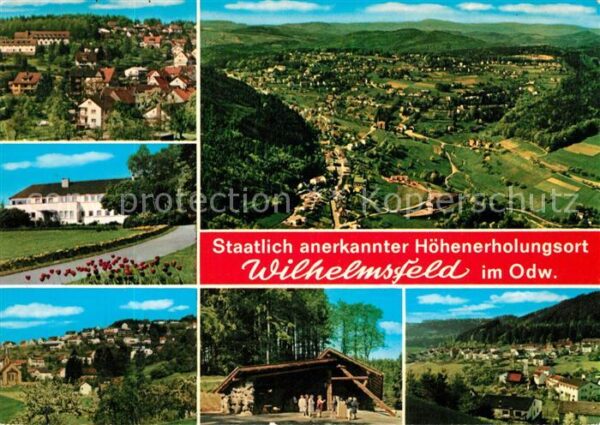 Wilhelmsfeld Teilansichten Panorama Odenwald Flieger
