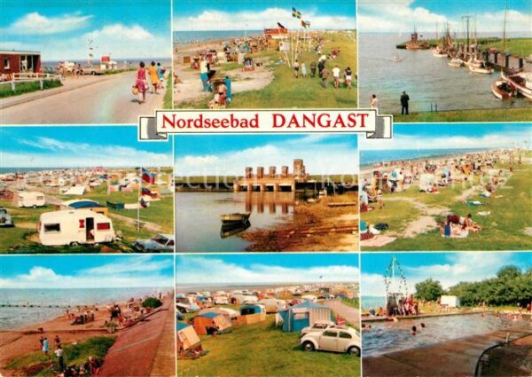 Dangast Nordseebad Promenade Strand Hafen Schleuse Camping
