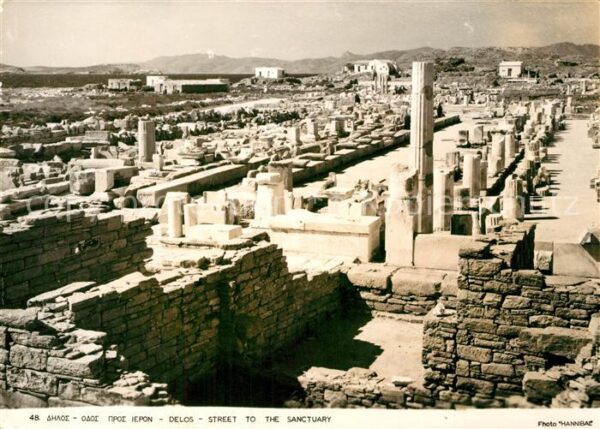 Delos Street to the Sanctuary Ruinen Antike S