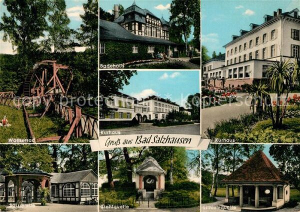 Bad Salzhausen Wasserrad Salzquelle Badehaus Kurhaus S