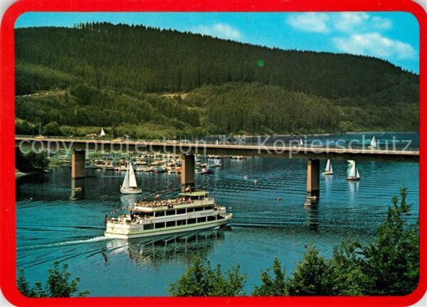 Olpe Biggesee Westfalens grösste Talsperre Brücke Fah