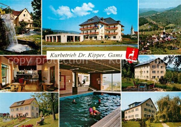 Gams Bad Kurpark Wasserfall Kurhotel Cafe Hertah