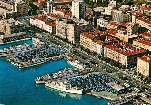 Rijeka Fiume Hafen Fliegeraufnahme