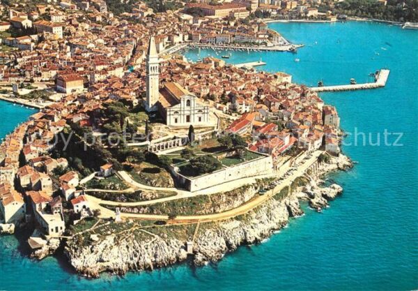 Rovinj Istrien Halbinsel Fliegeraufnahme