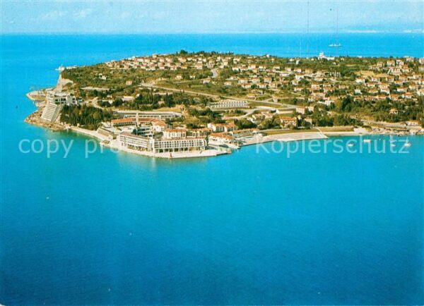 Portoroz Halbinsel Fliegeraufnahme