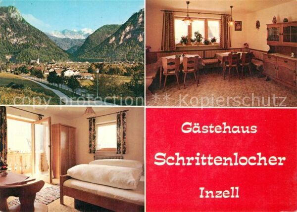 Inzell Gesamtansicht mit Alpenpanorama Gästeha