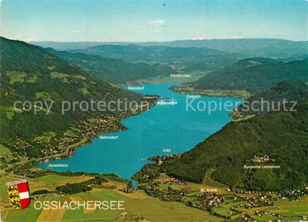 Ossiachersee und Umgebung Fliegeraufnahme