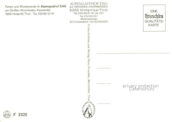 Hinterriss Tirol Alpengasthof Eng Landschaftspanorama Gr – Bild 2