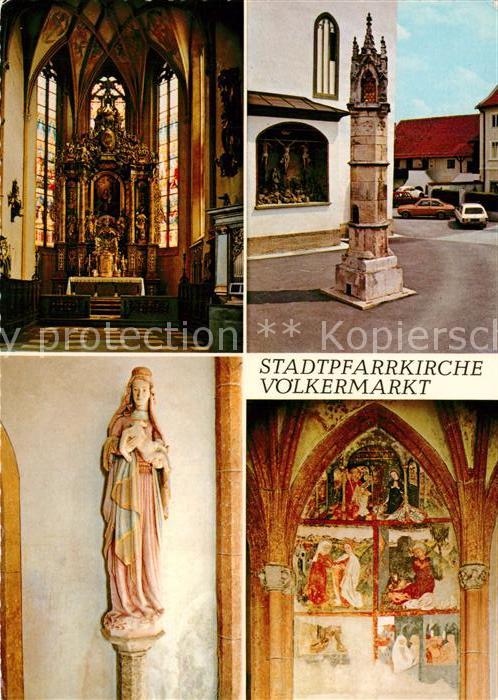 Voelkermarkt Stadtpfarrkirche Gotische Wandmalereien