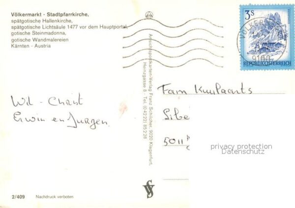 Voelkermarkt Stadtpfarrkirche Gotische Wandmalereien – Bild 2