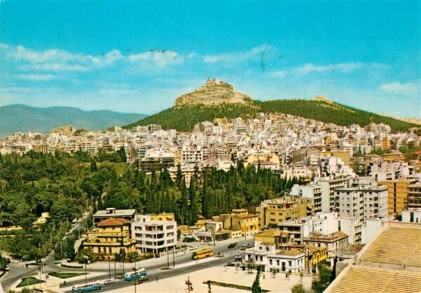 Athenes Athen Blick vom Stadion auf den Lykabette