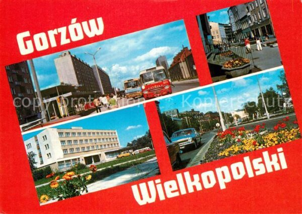 Gorzow Wielkopolski Innenstadt Hotel Bus Strassenpartie