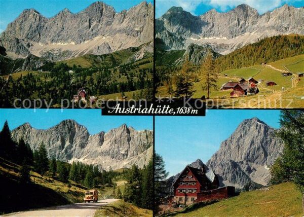 Austriahuette Berghaus gegen Dachstein Neustattalm Da