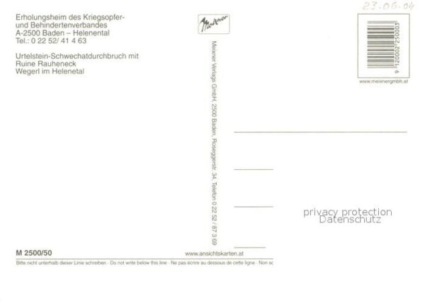 Baden Wien Erholungsheim des Kriegsopfer- und Behi – Bild 2