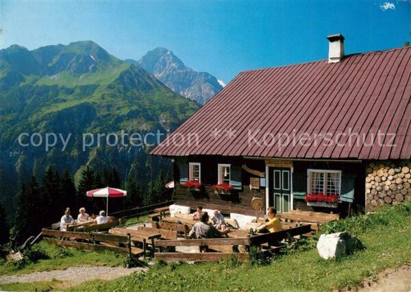 Mittelberg Kleinwalsertal Stutzalpe mit Bärenkopf und Widderstein