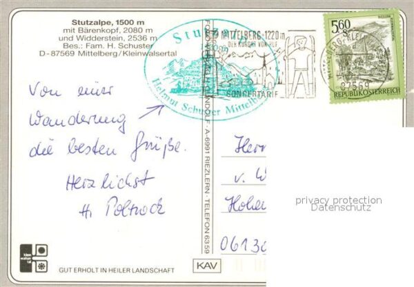 Mittelberg Kleinwalsertal Stutzalpe mit Bärenkopf und Widderstein – Bild 2