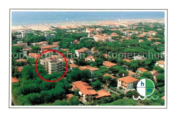 Marina di Pietrasanta Hotel Mondial Fliegeraufnahme