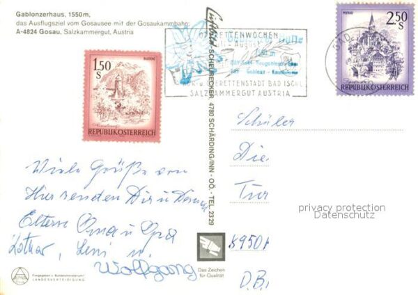 Gosau Oberoesterreich Gablonzerhaus Ausflugsziel Gosausee Gos – Bild 2