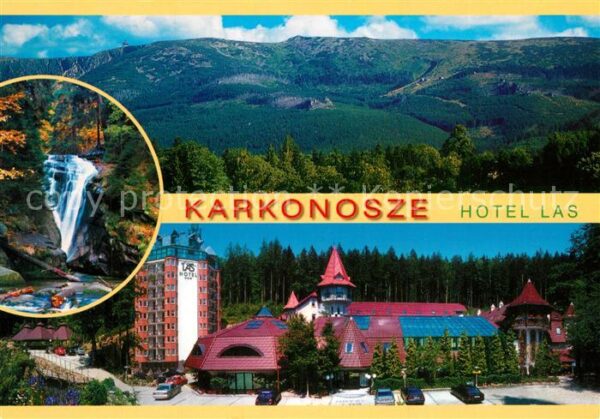 Piechowice Petersdorf Hotel Las Wasserfall Landschaftspanoram