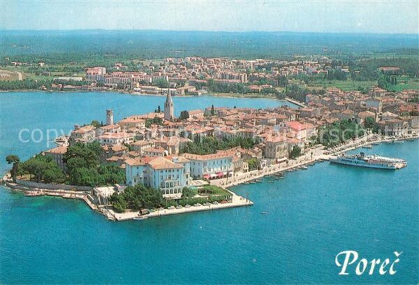 Porec Altstadt Halbinsel Fliegeraufnahme