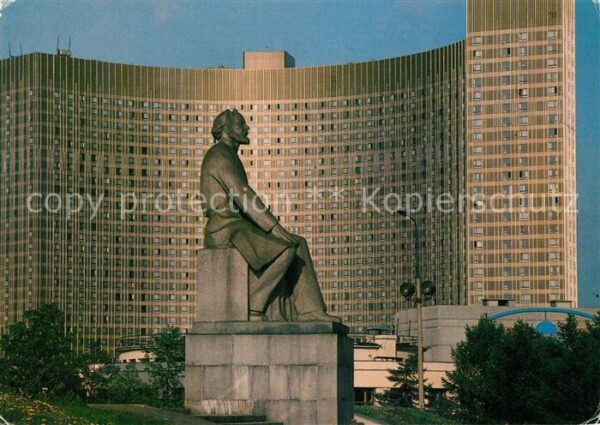 Moscow Moskva Cosmos Hotel Monument to Konstantin Tsi