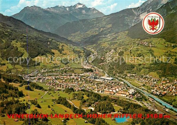 Landeck Tirol Motiv aus Richtung Venetseilbahn Bergst