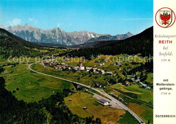 Reith Seefeld Tirol Panorama mit Wettersteingebirge Flieger