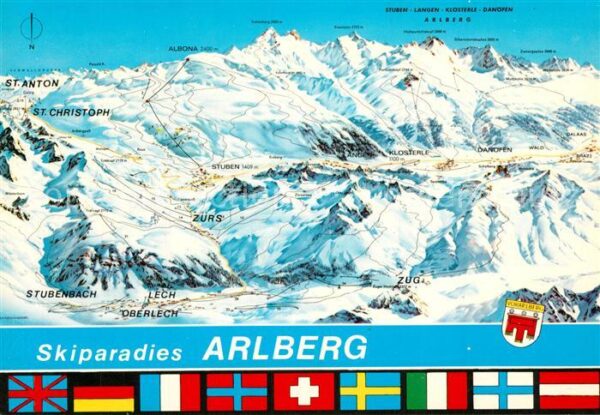 Lech Vorarlberg Übersicht Wintersportgebiet am Arlberg