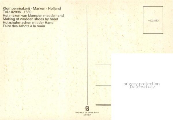 Marken Klompenmakerij Holzschuh Handwerk – Bild 2