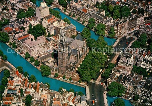 Amsterdam Niederlande Westerkerk Westkirche Fliegeraufnahme