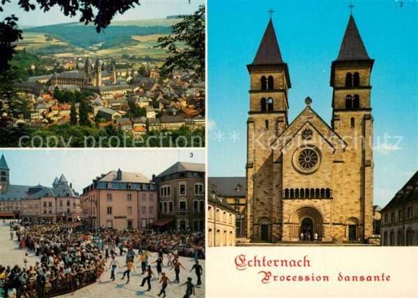 Echternach Vue panoramique Basilique Saint Willibr