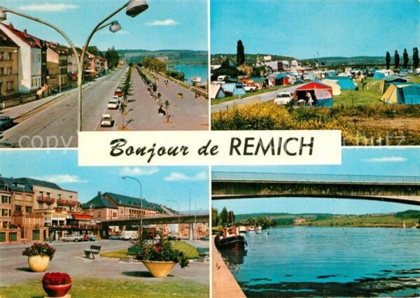 Remich Uferstrasse Campingplatz Mosel Brücke G
