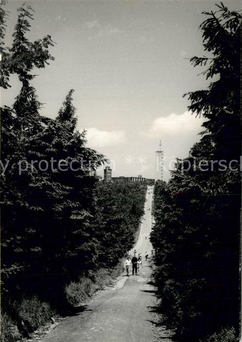 Oberwiesenthal Erzgebirge Blick zum Fichtelberg Bergrestaurant Au