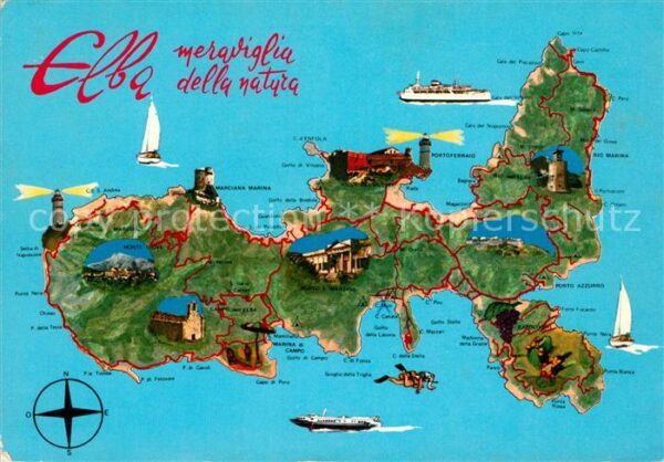Elba Landkarte Insel Elba
