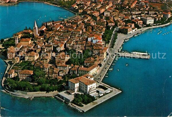 Porec Altstadt Landzunge Fliegeraufnahme
