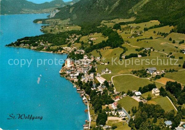 St Wolfgang Salzkammergut Erholungsort am Wolfgangsee Fliegeraufn