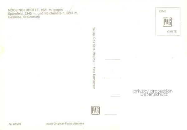 Moedlingerhuette Berghütte gegen Sparafeld Reichenstein – Bild 2